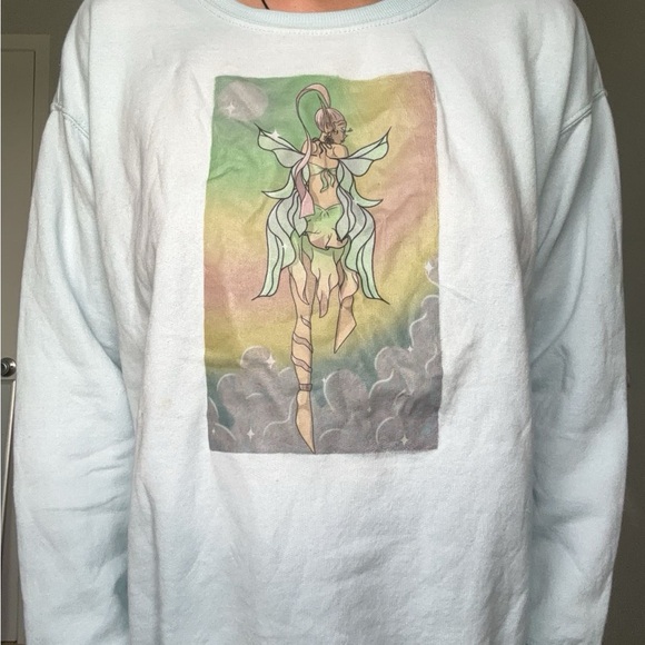 Blue Fairy Sweatshirt Size 1X - Picture 1 of 8